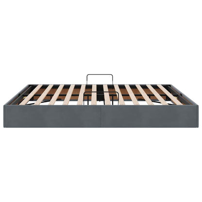 Letto con Contenitore Grigio Scuro 180 x 200 cm Velluto | homemem39