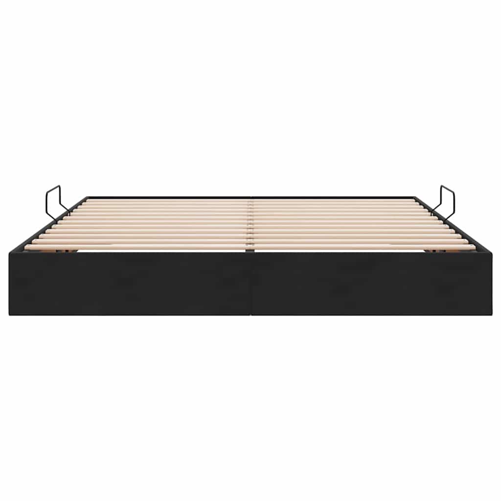 Letto con Contenitore Nero 180 x 200 cm Velluto | homemem39