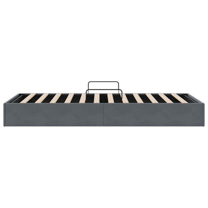 Letto con Contenitore Grigio Scuro 100 x 190 cm Velluto | homemem39
