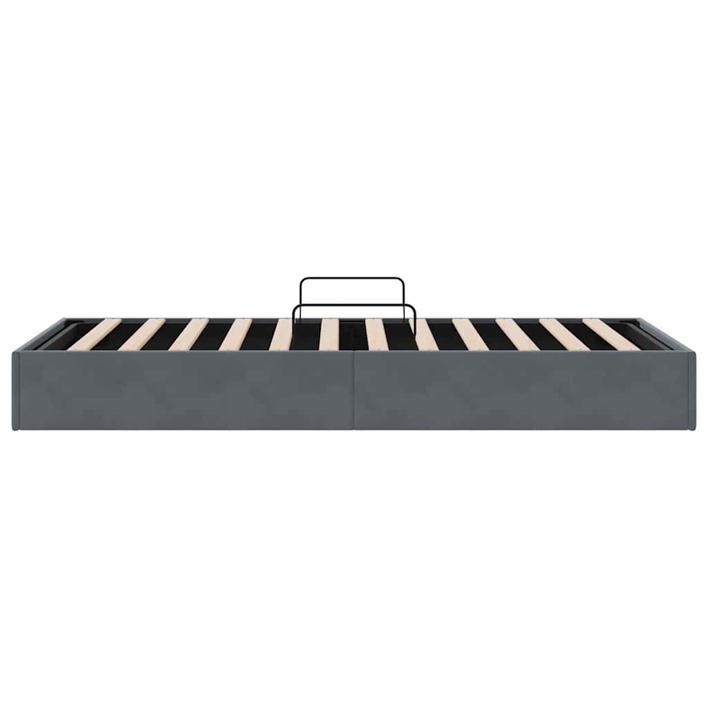 Letto con Contenitore Grigio Scuro 100 x 203 cm Velluto | homemem39