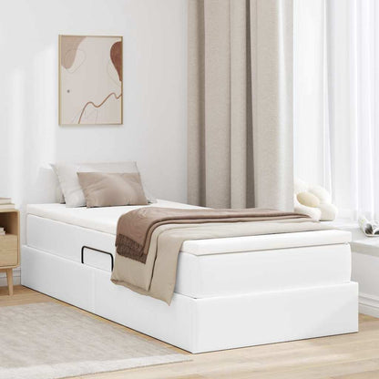 Letto con contenitore e materasso Bianco 90 x 190 cm | homemem39