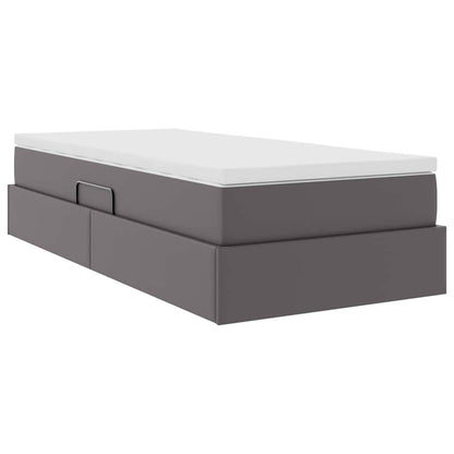 Letto con contenitore e materasso Grigio 90 x 190 cm | homemem39