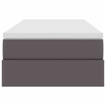 Letto con contenitore e materasso Grigio 90 x 190 cm | homemem39