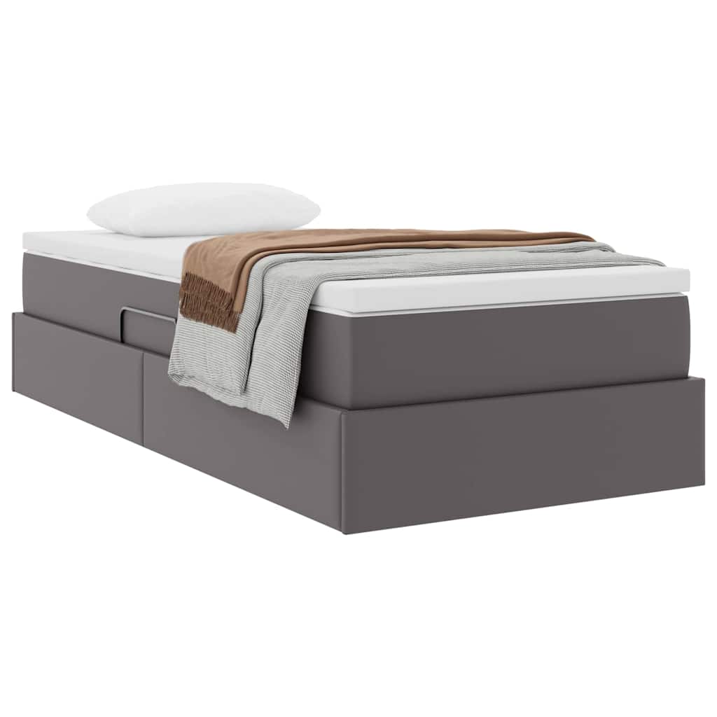 Letto con contenitore e materasso Grigio 90 x 190 cm | homemem39