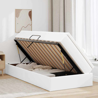 Letto con contenitore e materasso Bianco 90 x 200 cm | homemem39