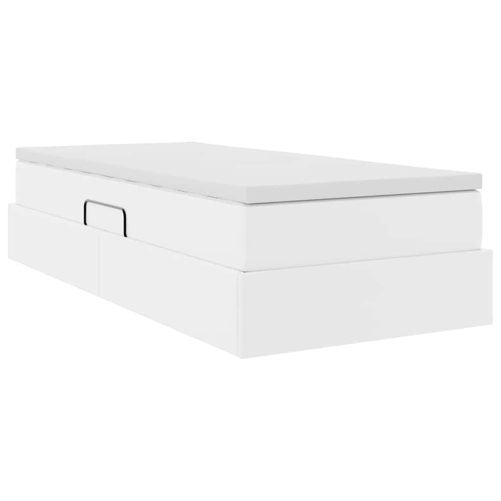 Letto con contenitore e materasso Bianco 90 x 200 cm | homemem39