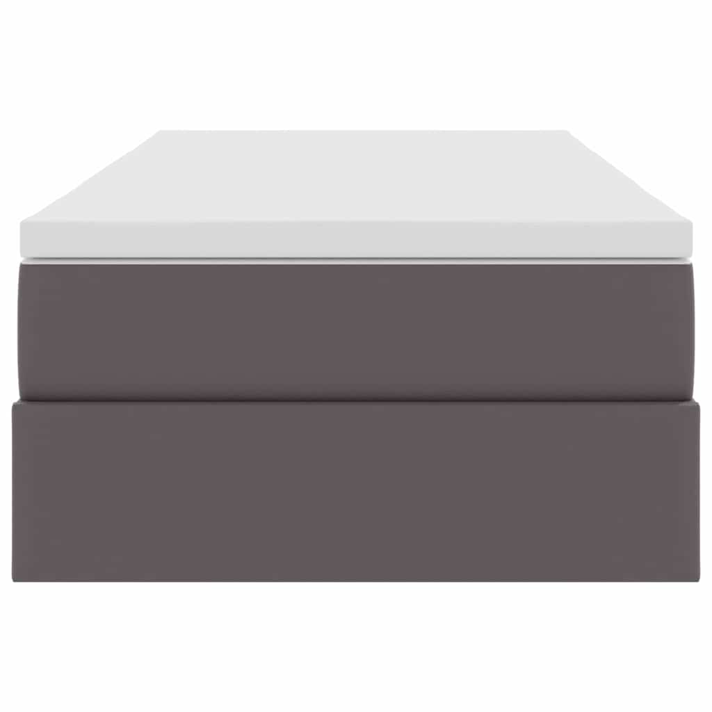 Letto con contenitore e materasso Grigio 90 x 200 cm | homemem39