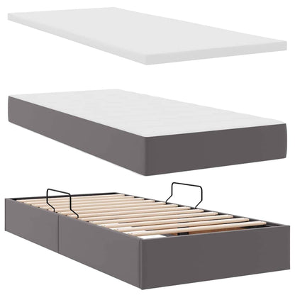 Letto con contenitore e materasso Grigio 90 x 200 cm | homemem39