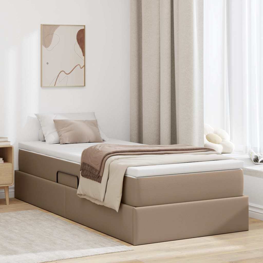 Letto con contenitore e materasso Cappuccino 90 x 200 cm | homemem39