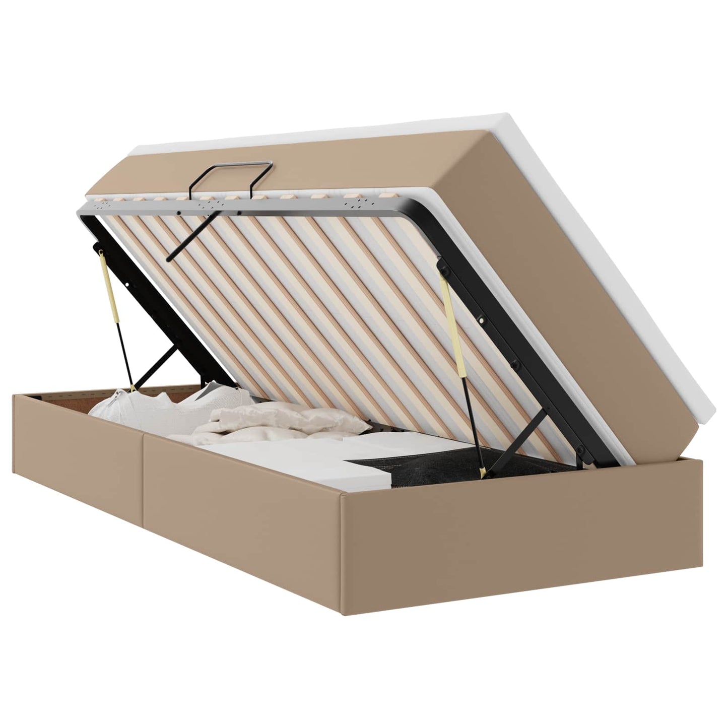 Letto con contenitore e materasso Cappuccino 90 x 200 cm | homemem39