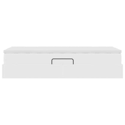 Letto con contenitore e materasso Bianco 100 x 200 cm | homemem39