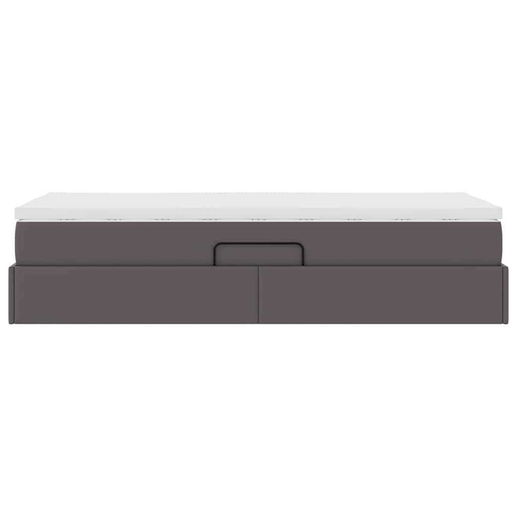 Letto con contenitore e materasso Grigio 100 x 200 cm | homemem39
