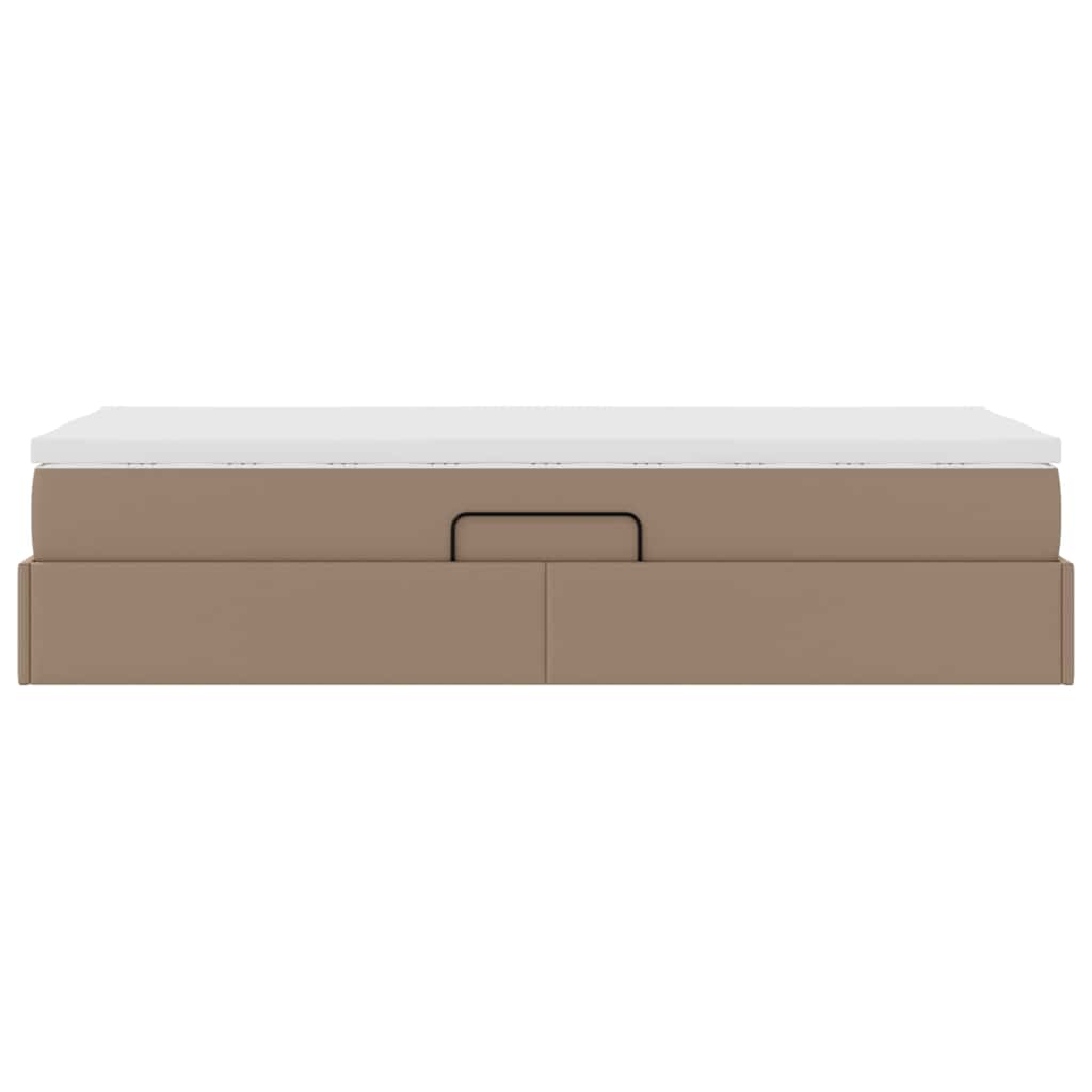 Letto con contenitore e materasso Cappuccino 100 x 200 cm | homemem39