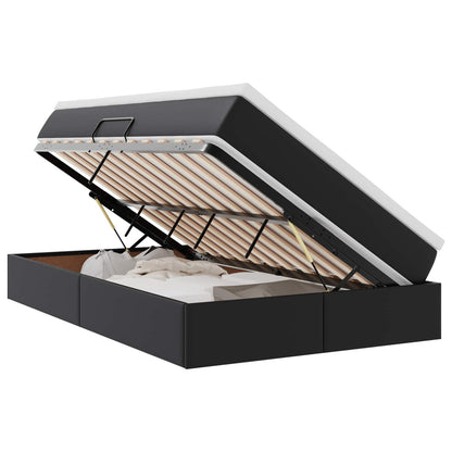 Letto con contenitore e materasso Nero 120 x 200 cm | homemem39