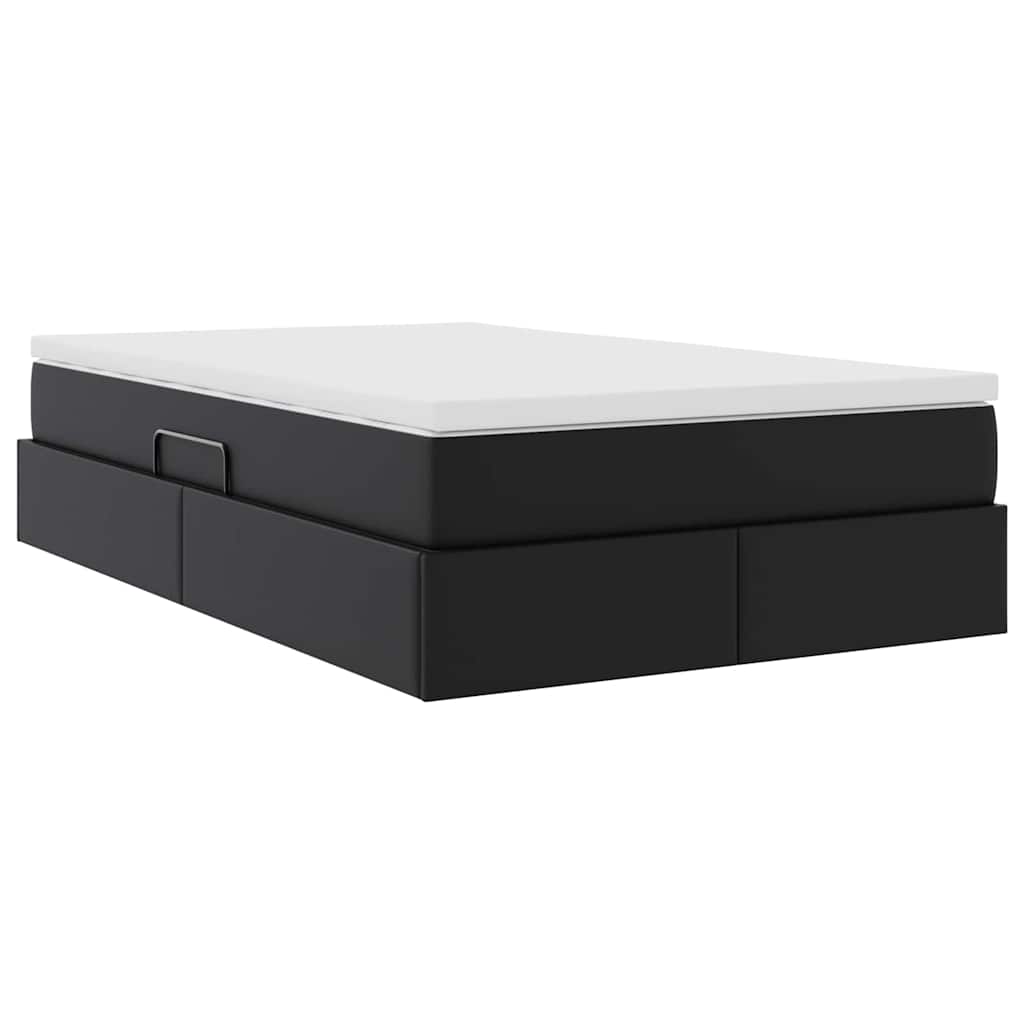 Letto con contenitore e materasso Nero 120 x 200 cm | homemem39