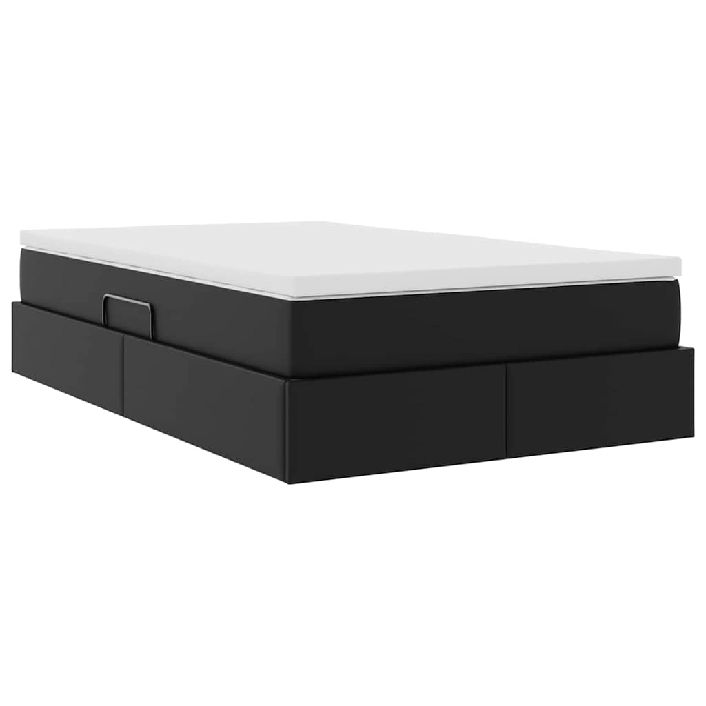 Letto con contenitore e materasso Nero 120 x 200 cm | homemem39