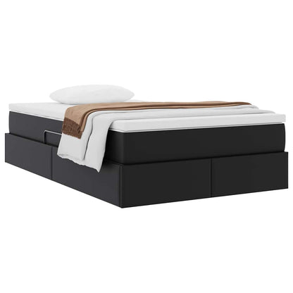 Letto con contenitore e materasso Nero 120 x 200 cm | homemem39