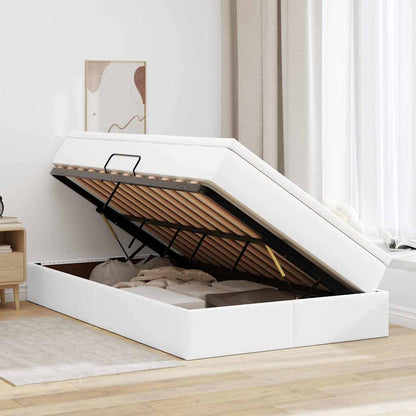 Letto con contenitore e materasso Bianco 120 x 200 cm | homemem39