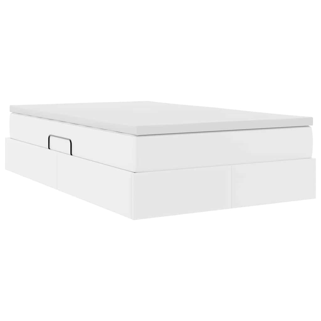 Letto con contenitore e materasso Bianco 120 x 200 cm | homemem39