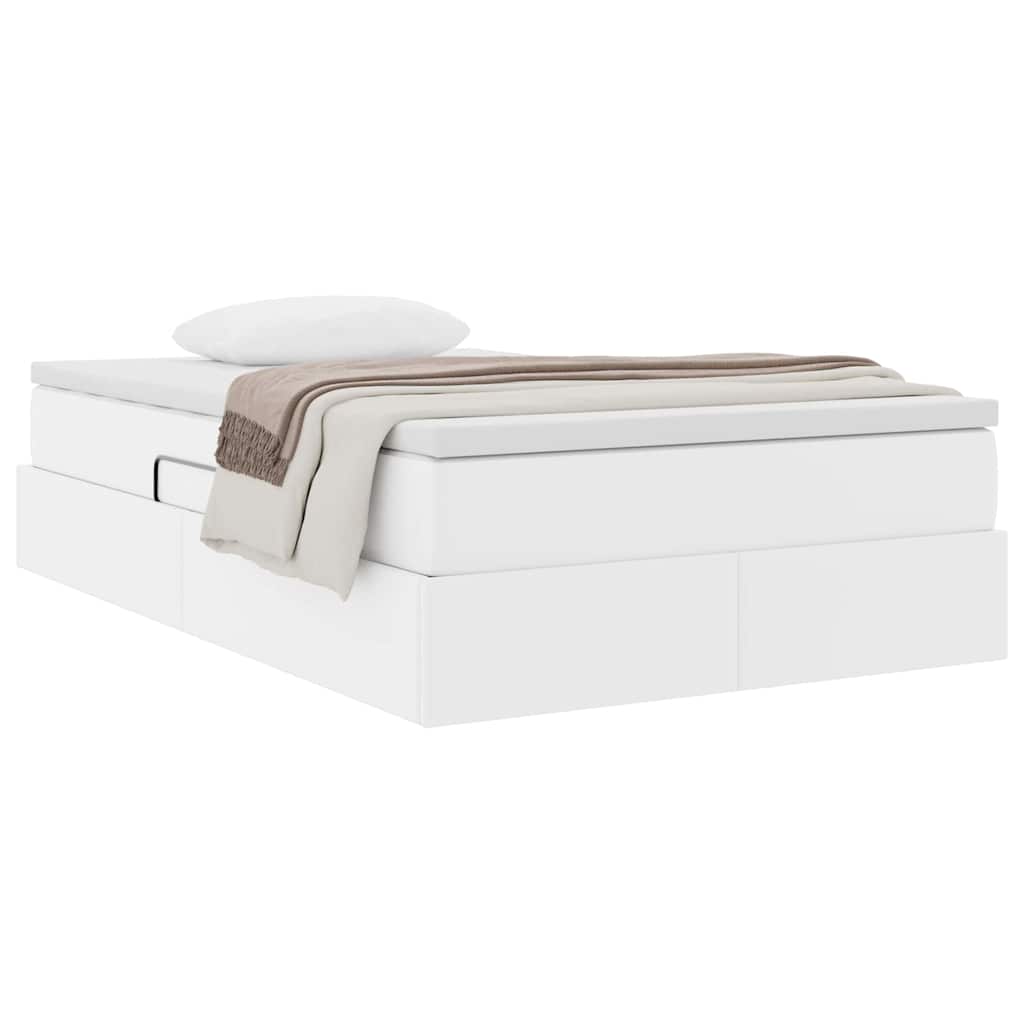 Letto con contenitore e materasso Bianco 120 x 200 cm | homemem39
