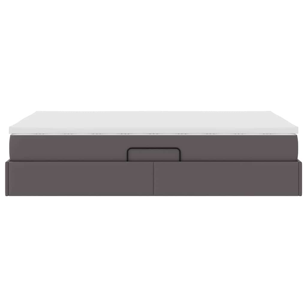 Letto con contenitore e materasso Grigio 120 x 200 cm | homemem39