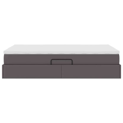 Letto con contenitore e materasso Grigio 120 x 200 cm | homemem39