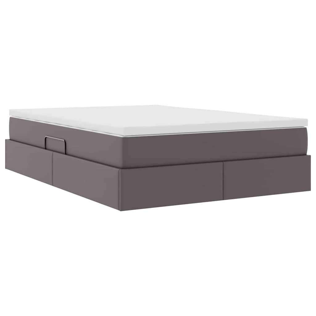 Letto con contenitore e materasso Grigio 140 x 190 cm | homemem39