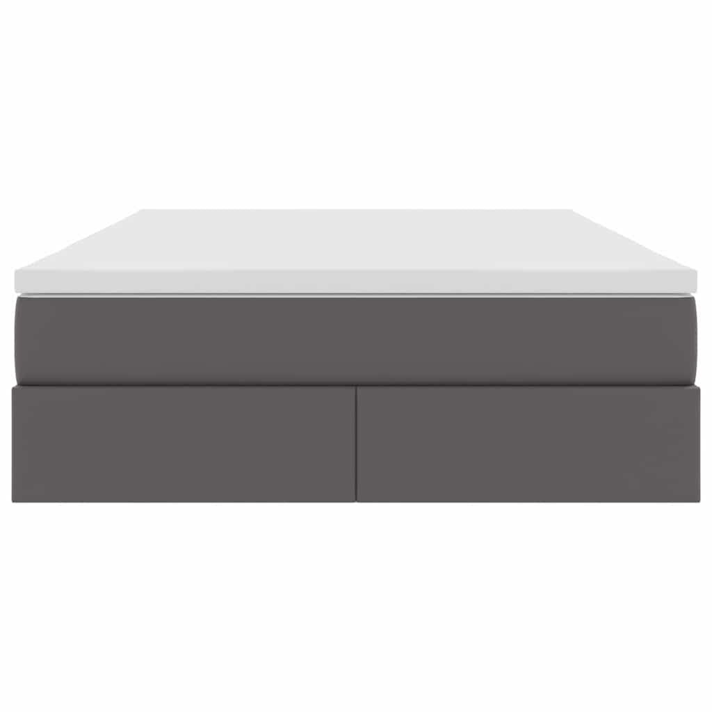 Letto con contenitore e materasso Grigio 140 x 190 cm | homemem39