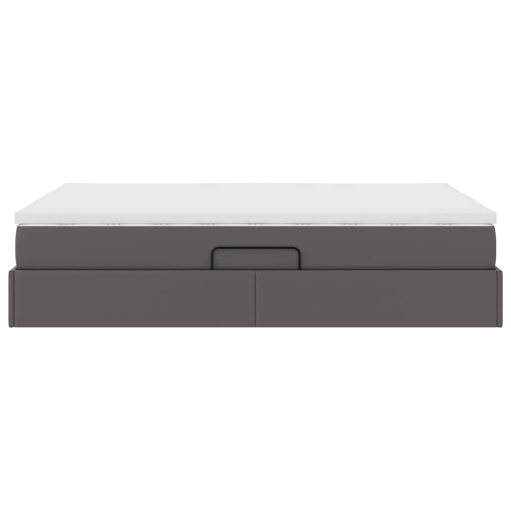 Letto con contenitore e materasso Grigio 140 x 190 cm | homemem39