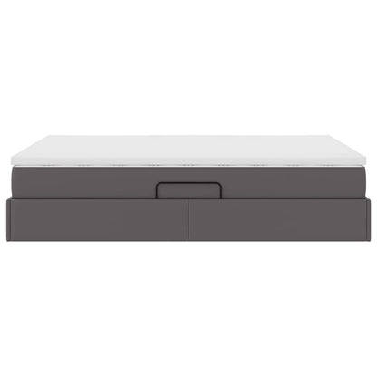 Letto con contenitore e materasso Grigio 140 x 190 cm | homemem39