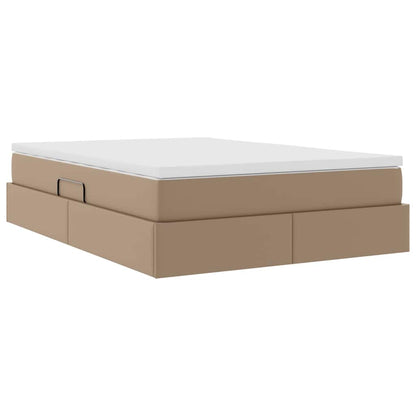 Letto con contenitore e materasso Cappuccino 140 x 190 cm | homemem39