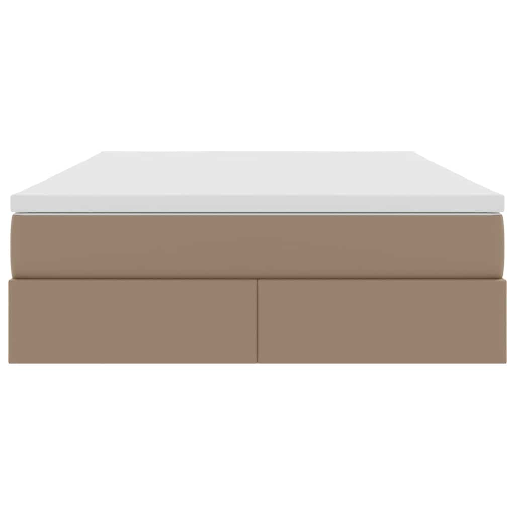 Letto con contenitore e materasso Cappuccino 140 x 190 cm