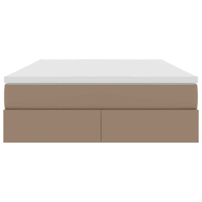 Letto con contenitore e materasso Cappuccino 140 x 190 cm