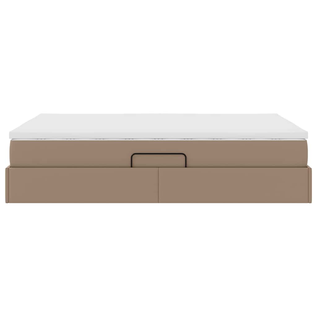 Letto con contenitore e materasso Cappuccino 140 x 190 cm