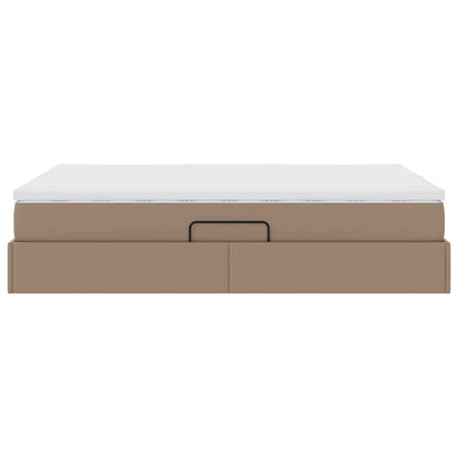 Letto con contenitore e materasso Cappuccino 140 x 190 cm