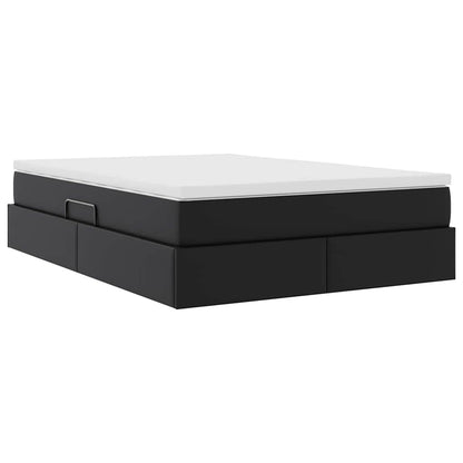 Letto con contenitore e materasso Nero 140 x 200 cm | homemem39
