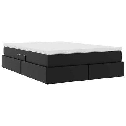 Letto con contenitore e materasso Nero 140 x 200 cm | homemem39