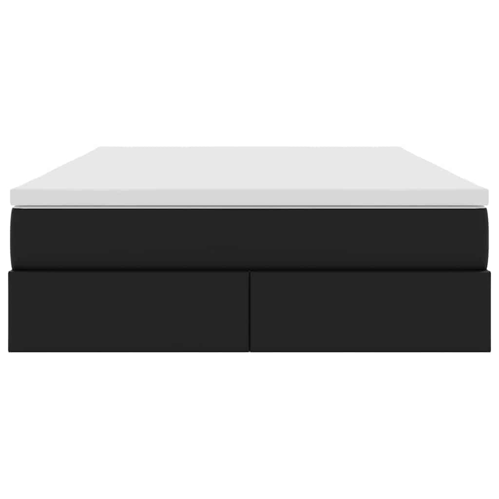 Letto con contenitore e materasso Nero 140 x 200 cm | homemem39