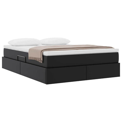 Letto con contenitore e materasso Nero 140 x 200 cm | homemem39