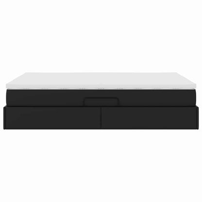 Letto con contenitore e materasso Nero 140 x 200 cm | homemem39