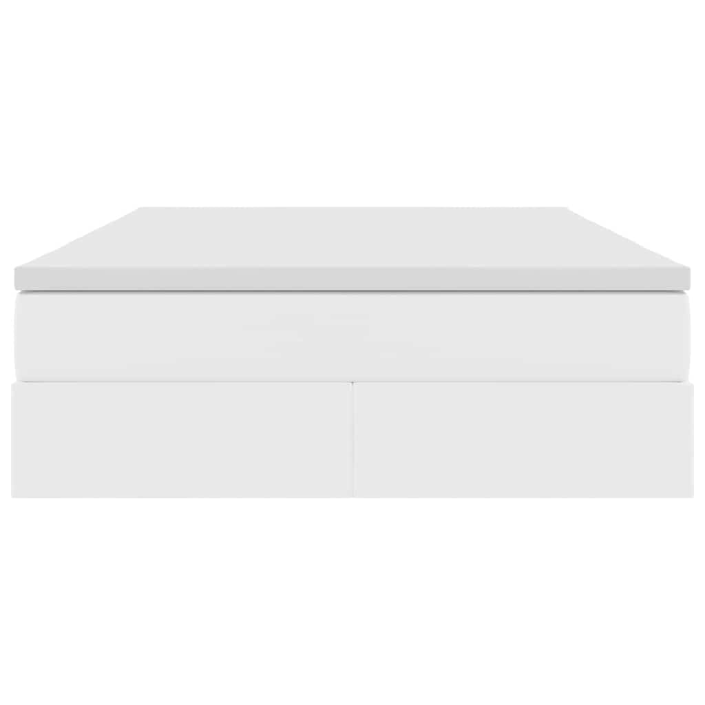 Letto con contenitore e materasso Bianco 140 x 200 cm | homemem39