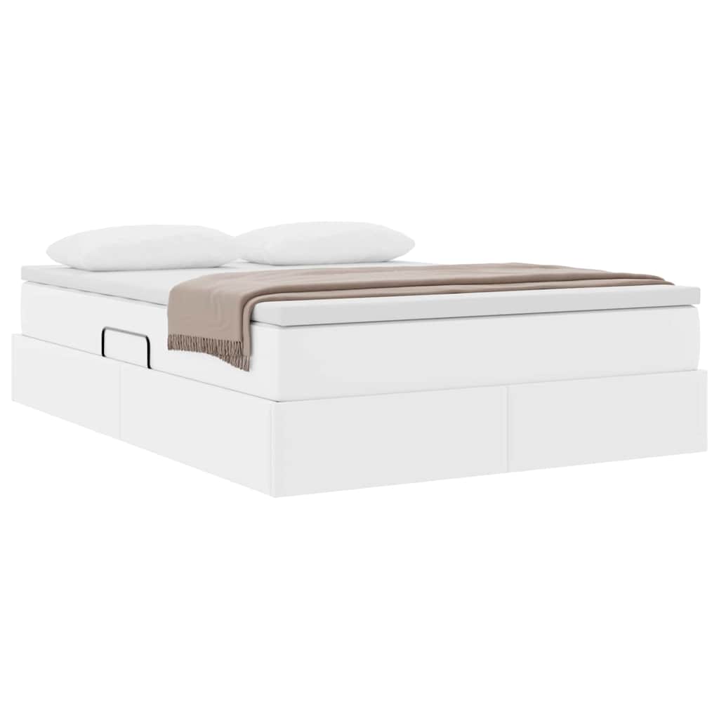 Letto con contenitore e materasso Bianco 140 x 200 cm | homemem39