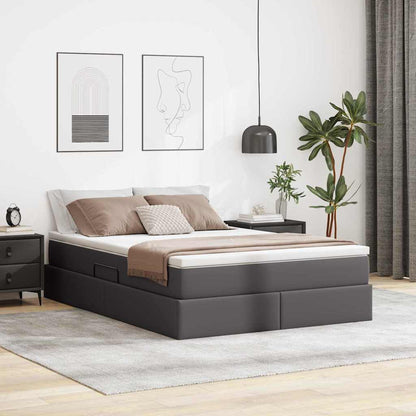 Letto con contenitore e materasso Grigio 140 x 200 cm | homemem39