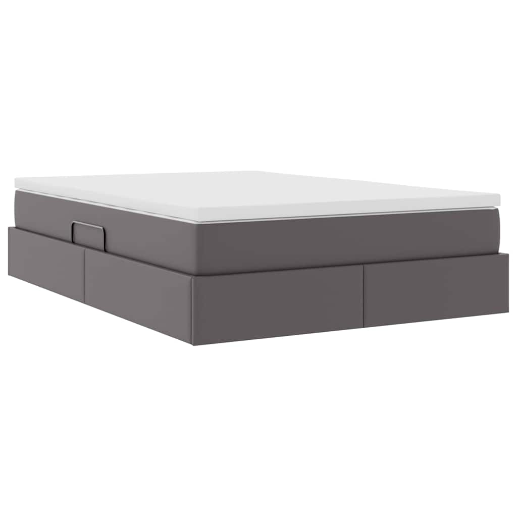 Letto con contenitore e materasso Grigio 140 x 200 cm | homemem39