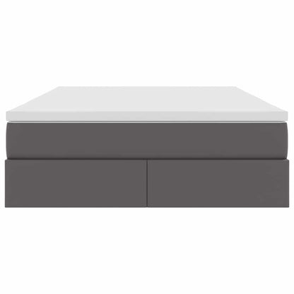 Letto con contenitore e materasso Grigio 140 x 200 cm | homemem39