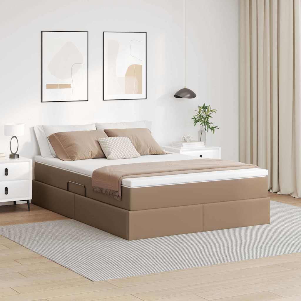 Letto con contenitore e materasso Cappuccino 140 x 200 cm | homemem39