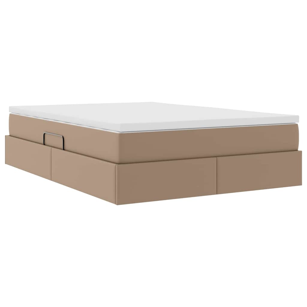 Letto con contenitore e materasso Cappuccino 140 x 200 cm | homemem39