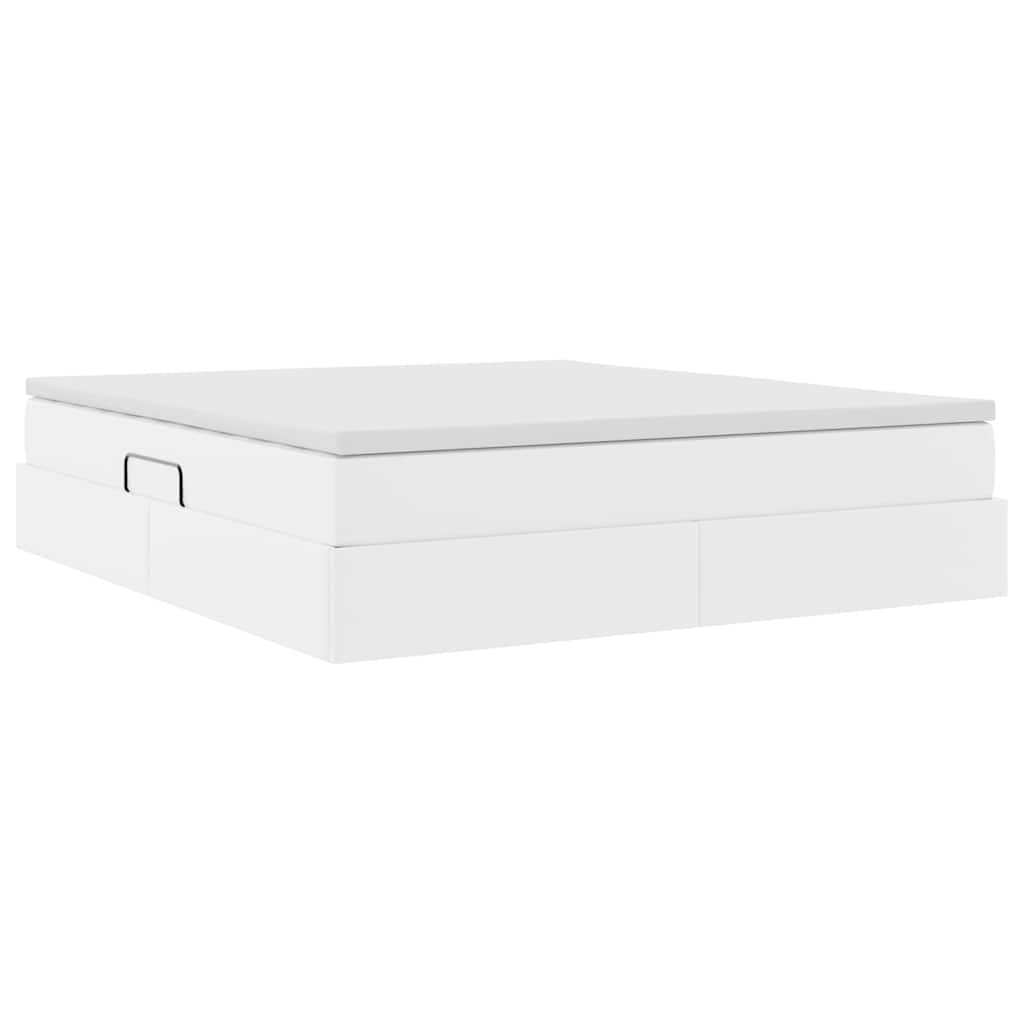 Letto con contenitore e materasso Bianco 160 x 200 cm | homemem39