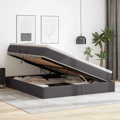 Letto con contenitore e materasso Grigio 160 x 200 cm | homemem39