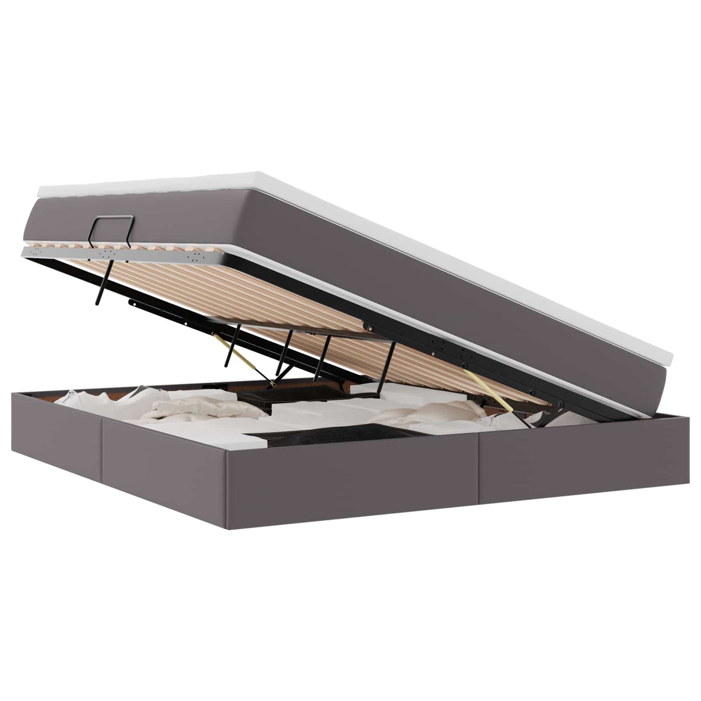 Letto con contenitore e materasso Grigio 160 x 200 cm | homemem39